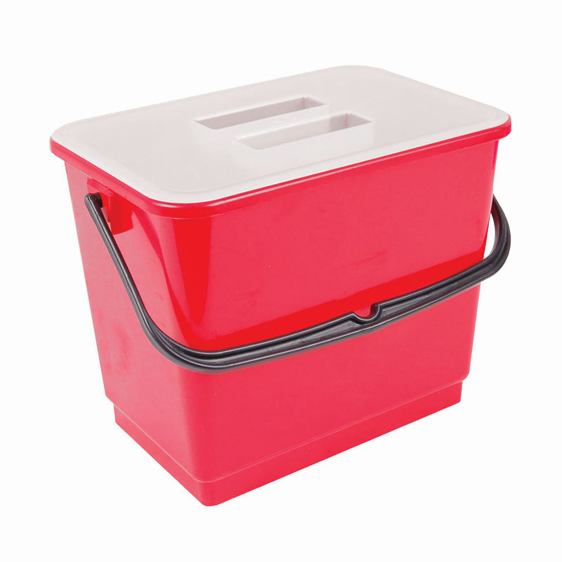 Rokleen Bucket & Lid 12 Litre - Red