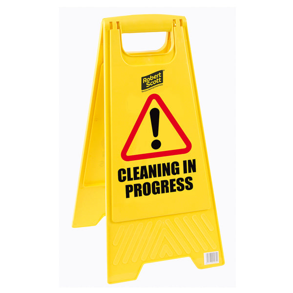 Standard Safety Sign Cleaning In Progress