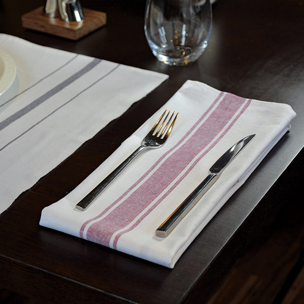 Magenta Centre Stripe Napkin