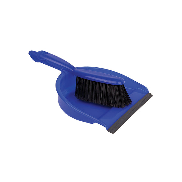 Professional Dust Pan & Brush Set Soft - Blue