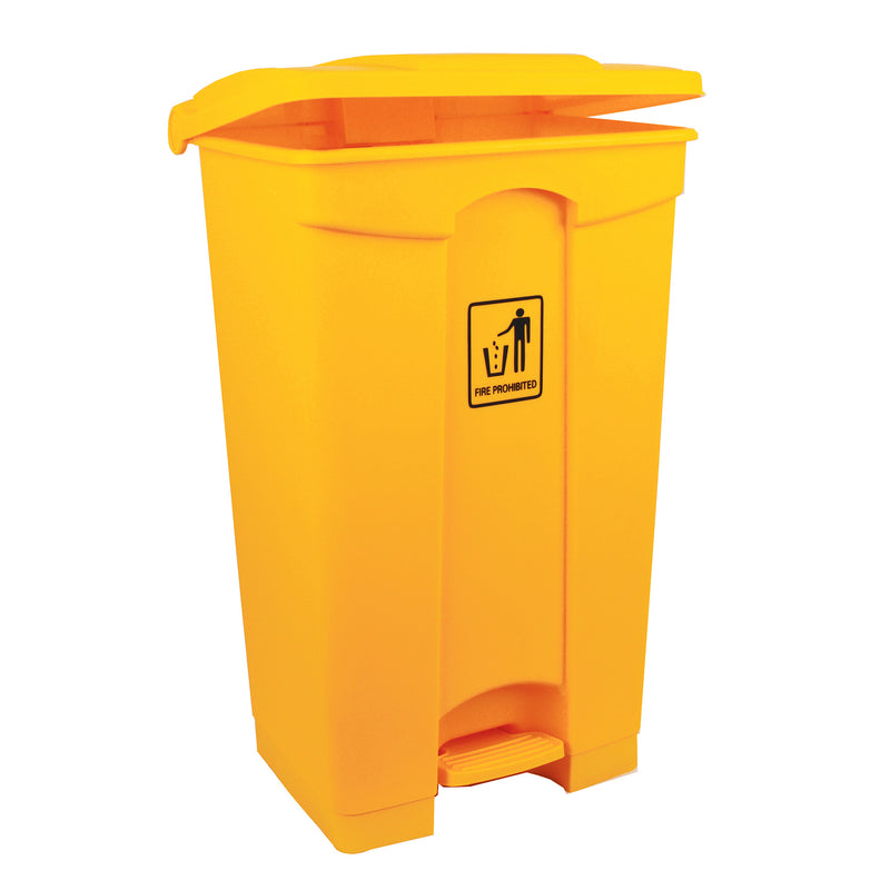 Pedal Bin 87 Litre Yellow - Single