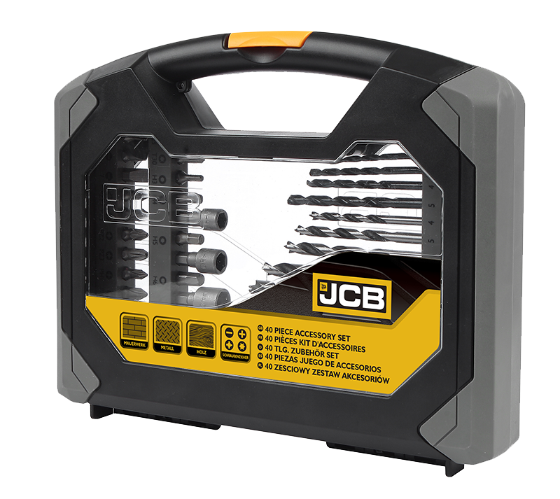 JCB 40pc Combination Drill Bits and Accessory Set