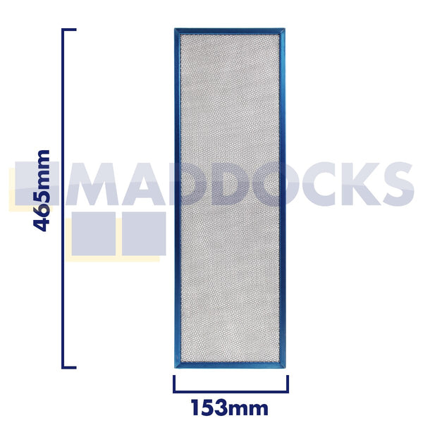 Universal 153mm x 465mm Wire Mesh Cooker Hood Filter