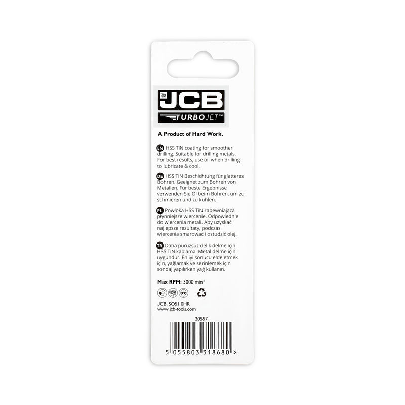 JCB Turbojet 7 Point HSS Drill 3x61mm (3 Pack)