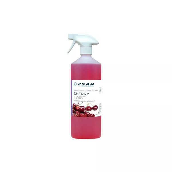 2San Cleaning Chemicals 2San Cherry Twist 1 Litre Powerful Bactericidal Deodoriser - Box of 6 0185-BOX - Buy Direct from Spare and Square