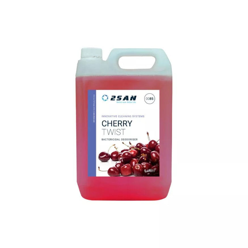 2San Cleaning Chemicals 2San Cherry Twist - 5 Litres - Powerful Cherry Deodoriser - Box of 2 0085-BOX - Buy Direct from Spare and Square
