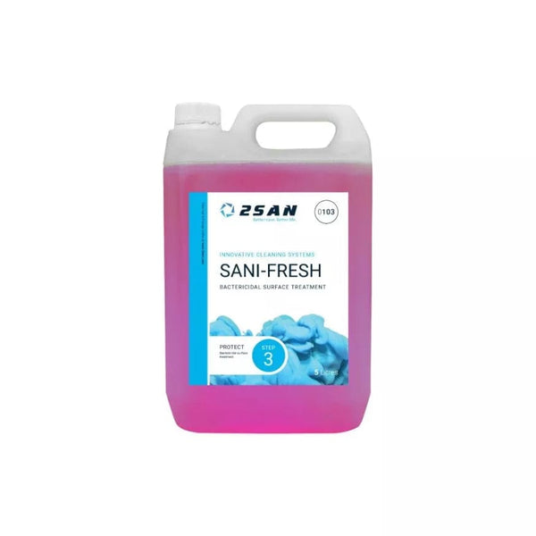 2San Cleaning Chemicals 2San Sani-Fresh - 5 Litres - Powerful Deodoriser Sanitiser - Box of 2 0103-BOX - Buy Direct from Spare and Square