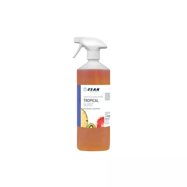 2San Cleaning Chemicals 2San Tropical Burst 1 Litre Powerful Bactericidal Deodoriser - Box of 6 0188 - Buy Direct from Spare and Square