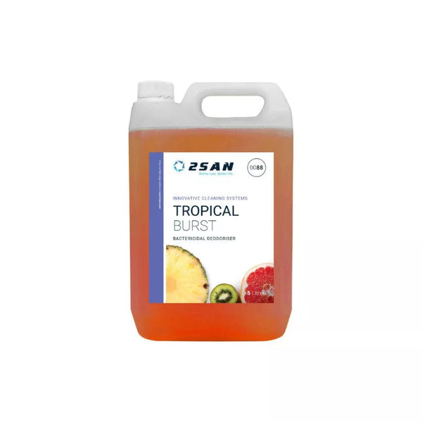 2San Cleaning Chemicals 2San Tropical Burst - 5 Litres - Powerful Scent Deodoriser - Box of 2 0088-BOX - Buy Direct from Spare and Square