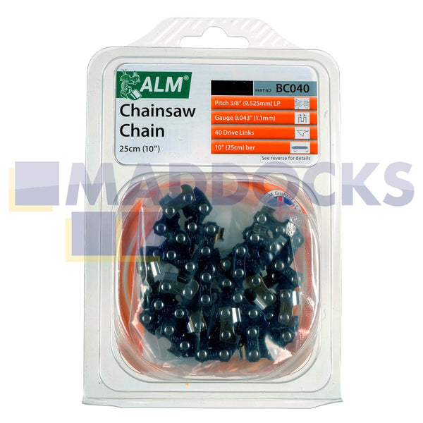 Universal Chainsaw Replacement Chain - 25cm/10", 40 Drive Link