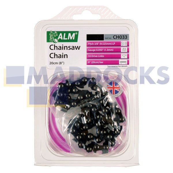 Universal Chainsaw Replacement Chain - 20cm/8", 33 Drive Link