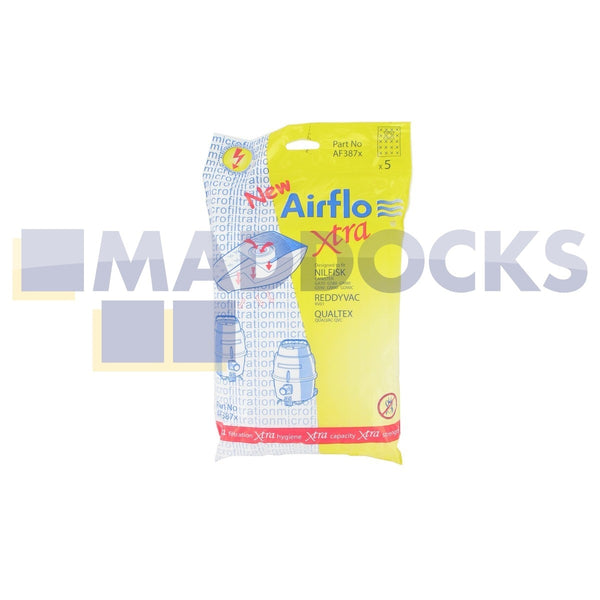 Compatible Airflo AF387X for Nilfisk GS80 Series SMS Bags (Pack of 5)