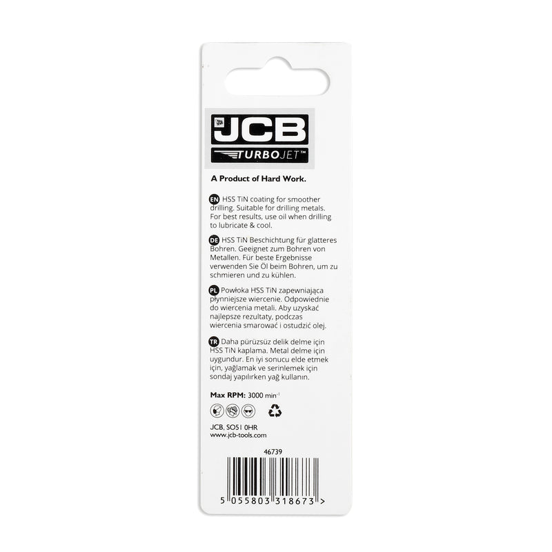 JCB Turbojet 7 Point HSS Drill 2.5x57mm (3 Pack)