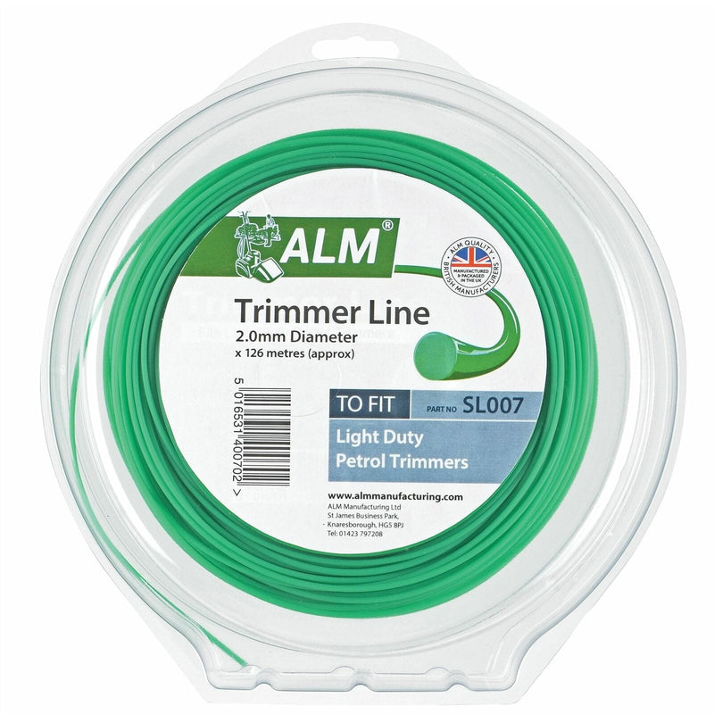 ALM Strimmer Spares ALM SL007 Universal Strimmer Line Wire - Round Wire - 126m 2.0mm 5016531400702 SL007 - Buy Direct from Spare and Square