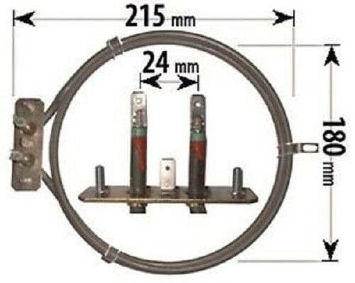 Baumatic Oven Spares Genuine Baumatic, Belling, Hygena, Proline, Scandinova and Servis 2000w 240V  Fan Oven Element 14-BL-150 - Buy Direct from Spare and Square