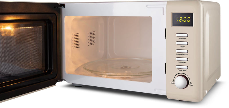 Beko Microwave Oven Beko 800w 20L Retro Compact Microwave Oven - Cream MOC20200C - Buy Direct from Spare and Square