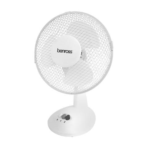Benross Fan 9 Inch Desk Fan - White - Benross 9" White Desk Fan 2 Speed Settings 5025301439101 43910 - Buy Direct from Spare and Square