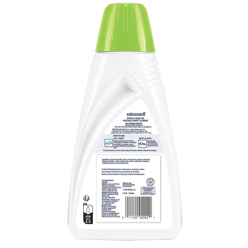Bissell Cleaning Chemicals Bissell Natural Pet Spot and Stain Carpet Solution - 1 Litre 3370 - Buy Direct from Spare and Square