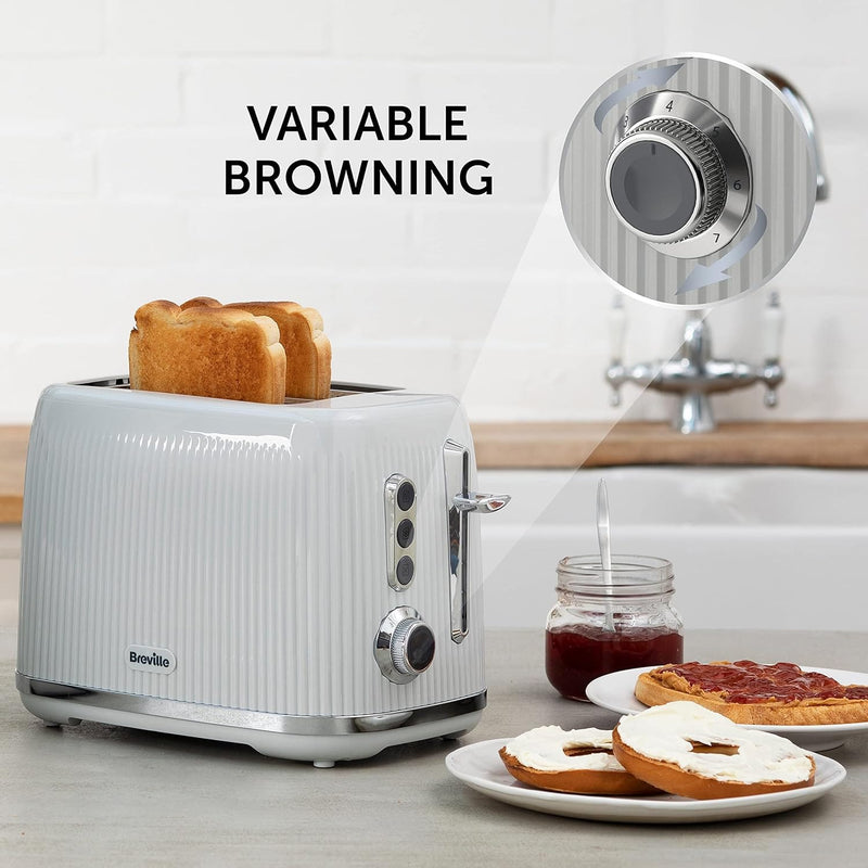 Breville Toaster Breville Grey and Chrome Bold 2 Slice Toaster 5060569673515 VTR002 - Buy Direct from Spare and Square