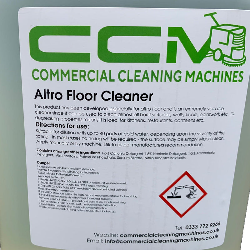 Commercial Cleaning Machines Cleaning Chemicals CCM Altro Floor Cleaner - 5 Litres - Premium Product Made For Altro Floors 722777681106 B209/5 - Buy Direct from Spare and Square