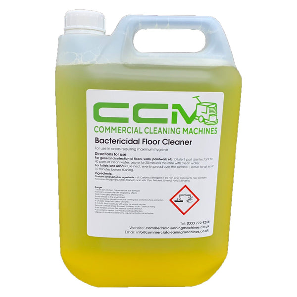 Commercial Cleaning Machines Cleaning Chemicals CCM Bactericidal Floor Cleaner - 5 Litres - Maximum Hygiene Floor Cleaner 722777681120 A118/5 - Buy Direct from Spare and Square