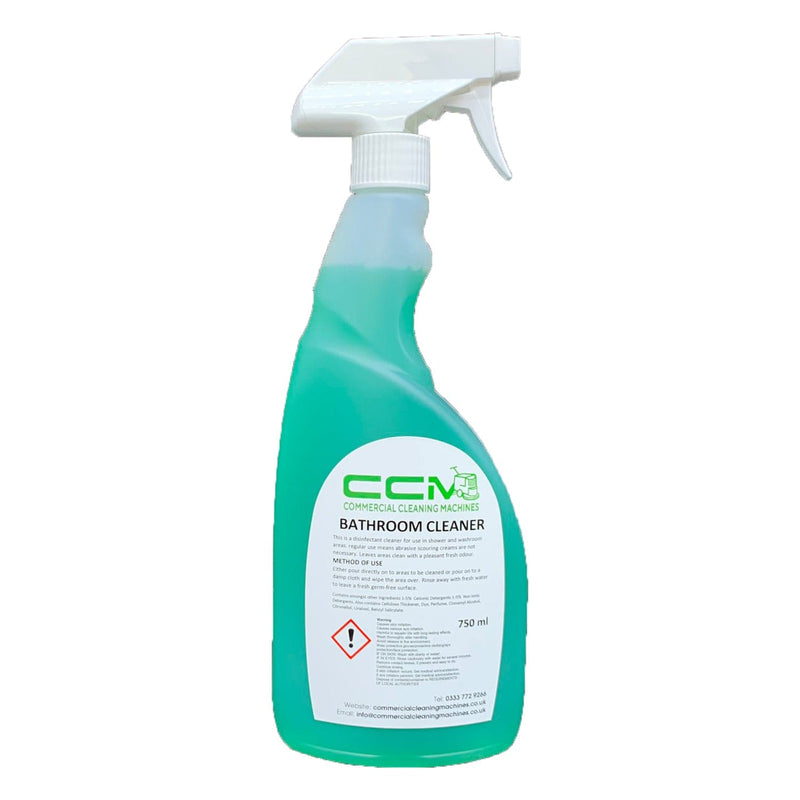 Commercial Cleaning Machines Cleaning Chemicals CCM Bathroom Cleaner 750ml - Disinfectant Cleaner With Fresh Pleasant Odour 722777681137 97121/750 - Buy Direct from Spare and Square