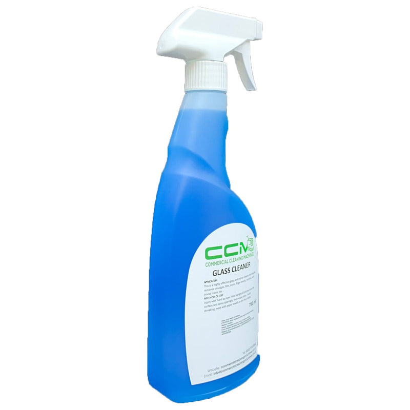 Commercial Cleaning Machines Cleaning Chemicals CCM Glass Cleaner 750ml - Premium Glass Cleaner Leaving Streak Free Finish 722777681212 97100/750 - Buy Direct from Spare and Square
