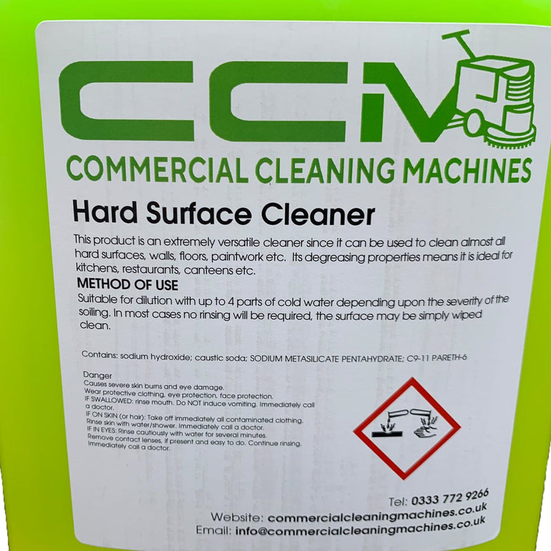 Commercial Cleaning Machines Cleaning Chemicals CCM Hard Surface Cleaner - 5 Litres - Degreasing Surface Cleaner 722777681229 A114/5 - Buy Direct from Spare and Square