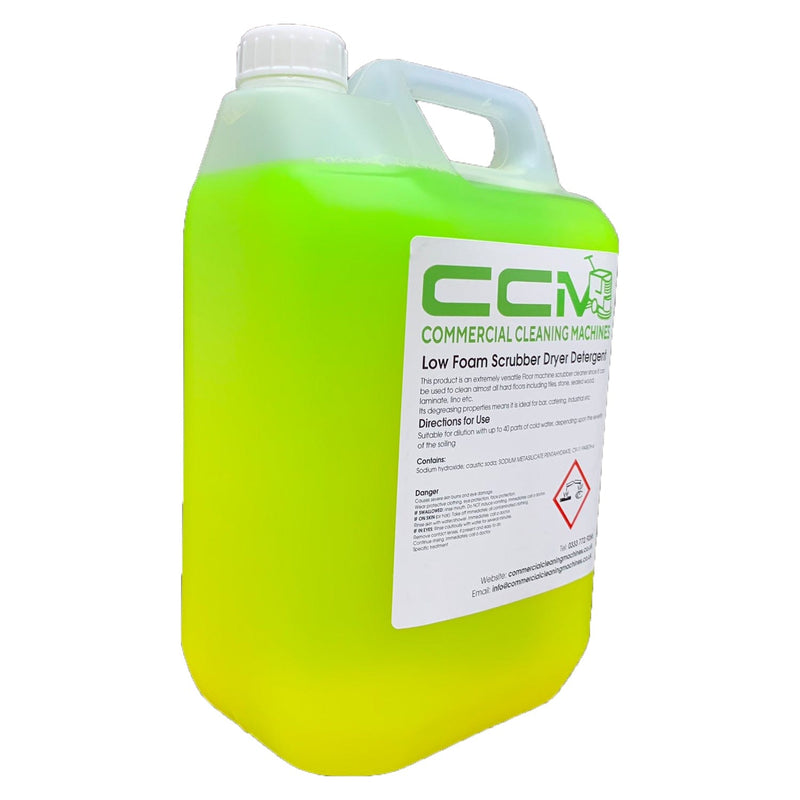 Commercial Cleaning Machines Cleaning Chemicals CCM Heavy Duty Scrubber Dryer Detergent - 5 Litres - Low Foaming 722777681236 99084/5 - Buy Direct from Spare and Square
