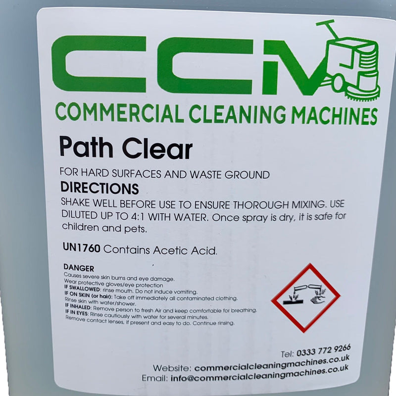 Commercial Cleaning Machines Cleaning Chemicals CCM Path Clear - 5 Litres - Clear Paths and Waste Ground 722777681281 M109/5 - Buy Direct from Spare and Square