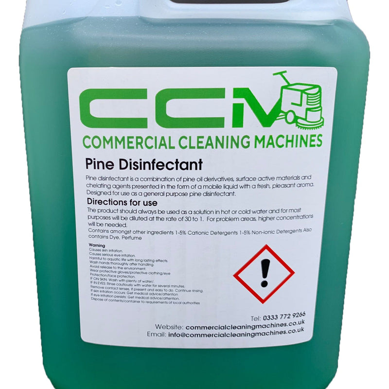 Commercial Cleaning Machines Cleaning Chemicals CCM Pine Disinfectant - 5 Litres - General Purpose Disinfectant 722777681304 J903/5 - Buy Direct from Spare and Square