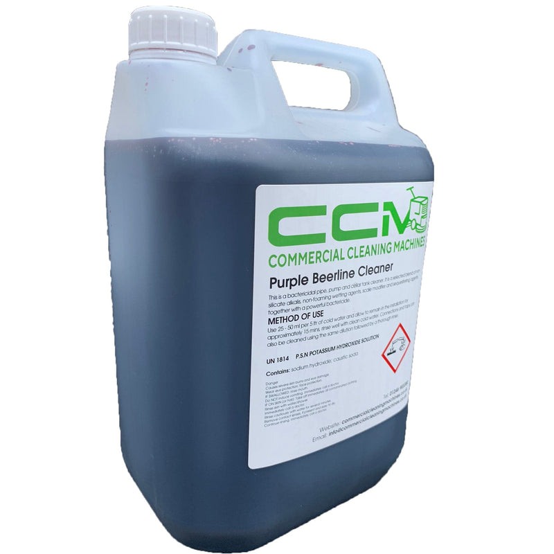 Commercial Cleaning Machines Cleaning Chemicals CCM Purple Beerline Cleaner - 5 Litres - Bactericidal Pipe and Pump Cleaner 722777681311 10072/5 - Buy Direct from Spare and Square