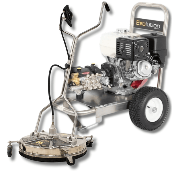 Commercial Cleaning Machines Pressure Washer Stainless Steel Honda GX390 Evolution 2 - 15LPM 250bar With 20" Surface Cleaner CCM-EVO2-SS - Buy Direct from Spare and Square