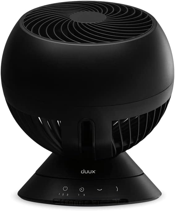 Duux Fan Duux Black Globe Table Fan - Quiet, Powerful and Stylish Fan 8716164992595 DXCF07UK - Buy Direct from Spare and Square