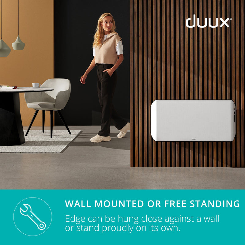 Duux Heater Duux Edge 1000w Smart Convector Heater - White Stylish Heater DXCH21UK - Buy Direct from Spare and Square