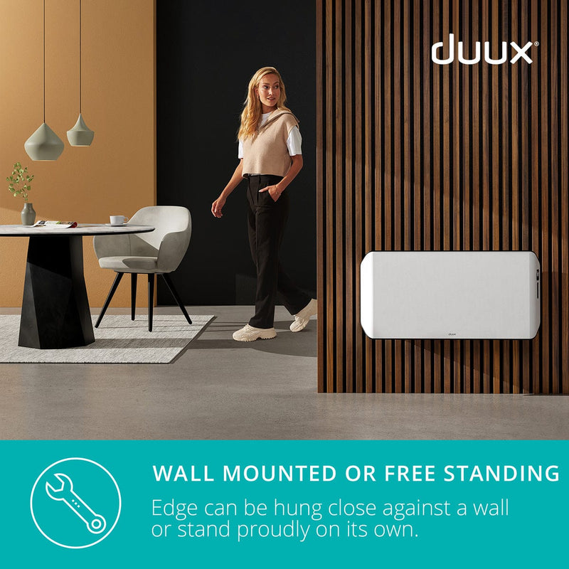 Duux Heater Duux Edge 2000w Smart Convector Heater - White Stylish Heater 8716164992465 DXCH25UK - Buy Direct from Spare and Square
