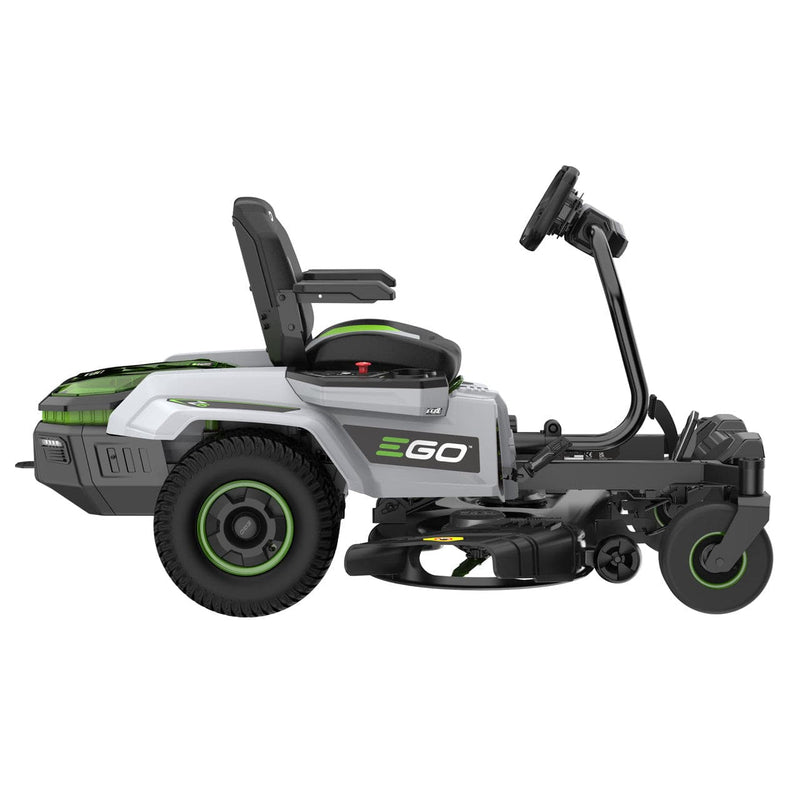 EGO Lawnmower EGO NEW - Z6 Zero-Turn 107cm Pressed steel deck (side discharge, with mulching plug) Steering Wheel Version c/w Charger 4894863100665 ZT4201E-S - Buy Direct from Spare and Square