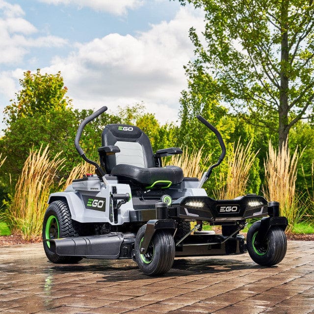 EGO Lawnmower EGO Z6 Zero-Turn 107cm pressed steel deck (side discharge, w/ mulching plug); LAP BAR c/w Charger 6924969118221 ZT4201E-L - Buy Direct from Spare and Square