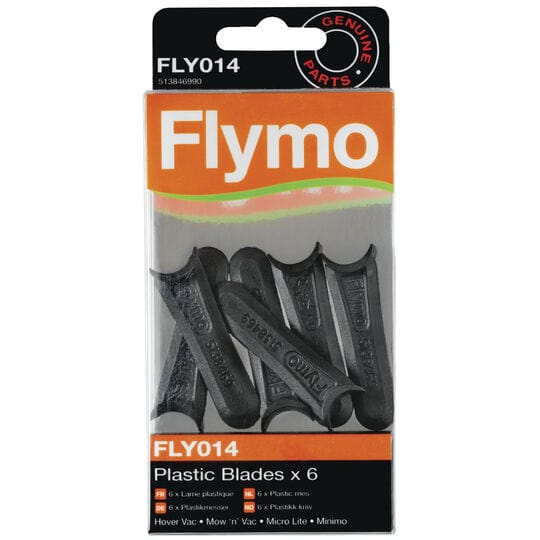 Flymo Lawnmower Spares Genuine Flymo FLY014 Plastic Lawnmower Blades - Hover Vac Mow n Vac 5011759903721 513846990 - Buy Direct from Spare and Square