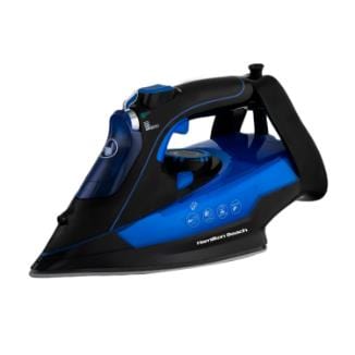 Hamilton Beach Irons and Garment Steamers Hamilton Beach Pro SteamMax 3000W Blue & Black Steam Iron 5060916370326 HB608BB - Buy Direct from Spare and Square