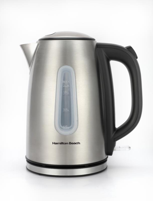 Hamilton Beach Kettles Hamilton Beach Rise 1.7L Kettle Brushed Stainless Steel 5060916370272 HB01402B - Buy Direct from Spare and Square