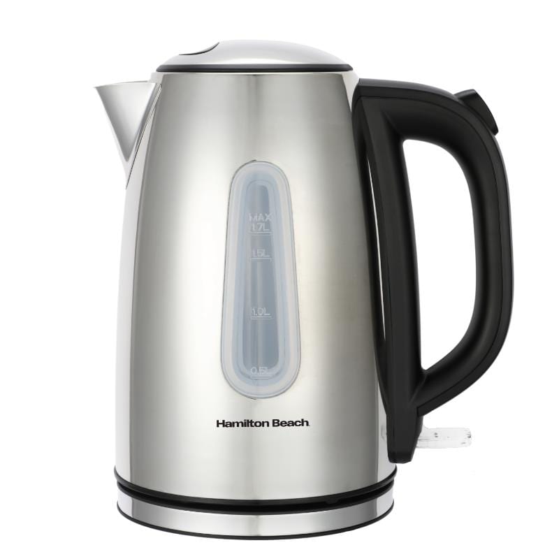 Hamilton Beach Kettles Hamilton Beach Rise 1.7L Kettle Polished Stainless Steel 5060916370289 HB01402P - Buy Direct from Spare and Square