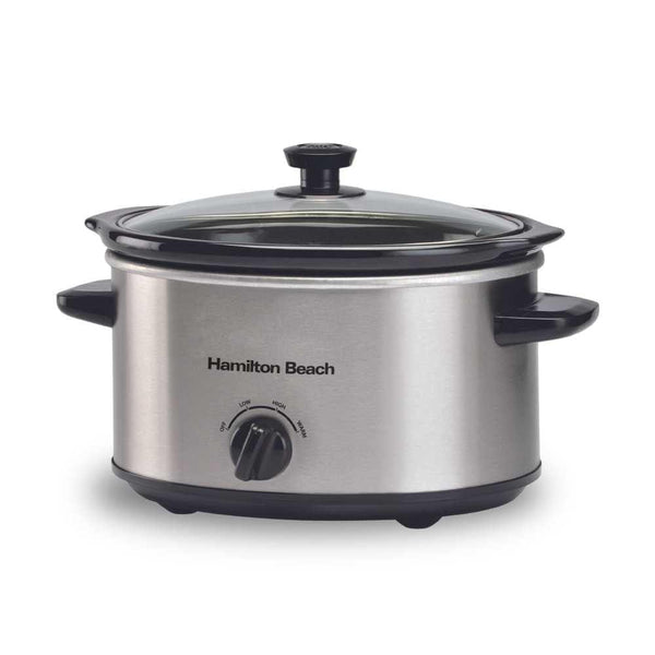 Hamilton Beach Slow Cookers Hamilton Beach 'The Comfort Cook' 3.5L Silver Slow Cooker 5060916370210 HBSC040S - Buy Direct from Spare and Square