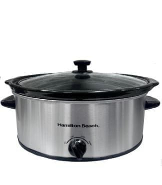Hamilton Beach Slow Cookers Hamilton Beach 'The Family Favourite' 6.5L Silver Slow Cooker 5060916370234 HBSC070S - Buy Direct from Spare and Square