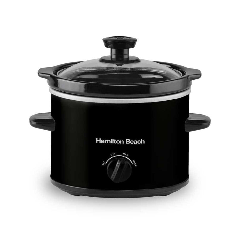 Hamilton Beach Slow Cookers Hamilton Beach The Mighty Mini 1.8L Black Slow Cooker 5060916370180 HBSC020B - Buy Direct from Spare and Square