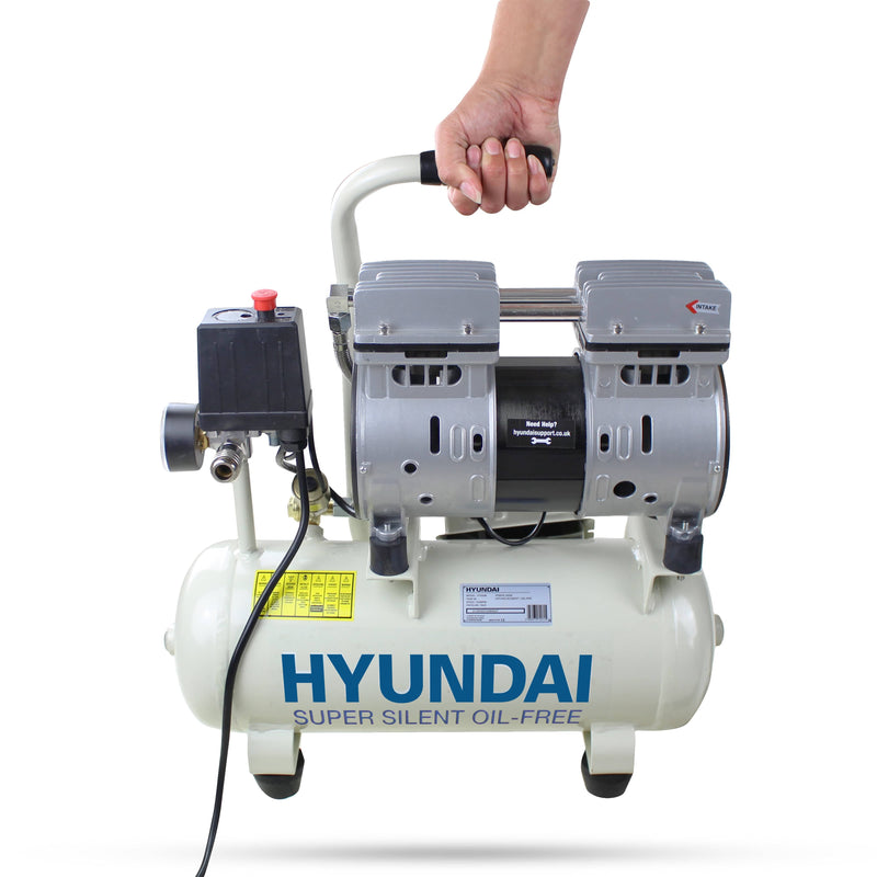Hyundai Air Compressor Hyundai  8 Litre Silenced, Oil Free, Direct Drive Air Compressor - HY5508 5056275722715 HY5508 - Buy Direct from Spare and Square
