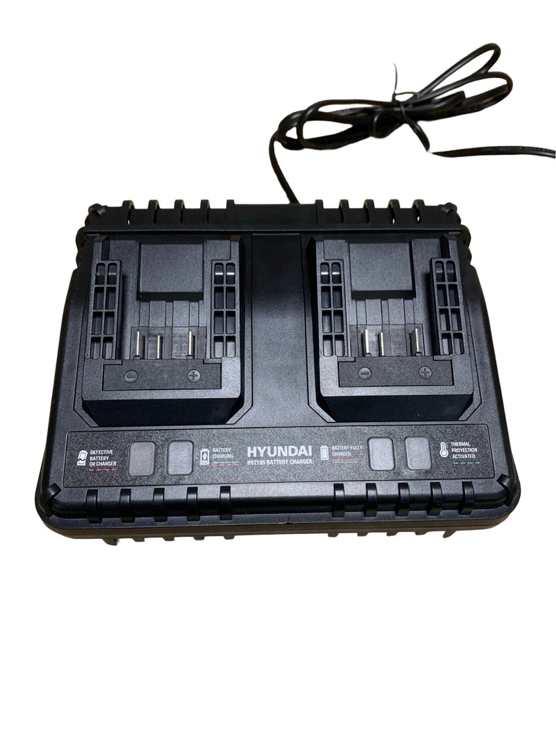 Hyundai Battery HY2195 - HY2195 2x 20v Dual Charger HY2195 - Buy Direct from Spare and Square