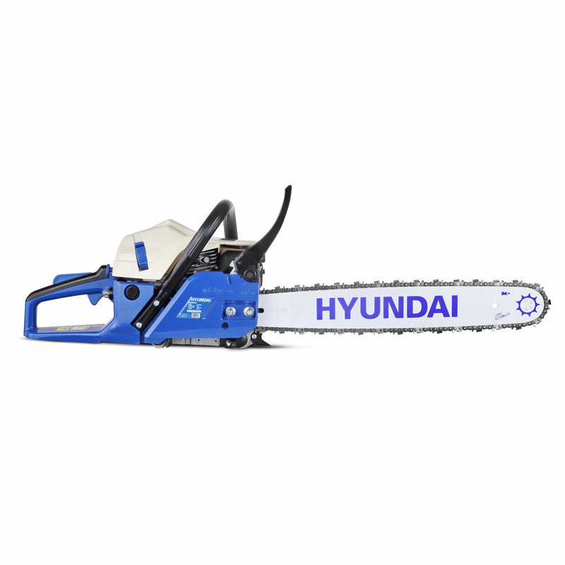 Hyundai Chainsaw Hyundai 62cc 20” Petrol Chainsaw 2-Stroke Easy Start - HYC6200X 5056275799328 HYC6200X - Buy Direct from Spare and Square