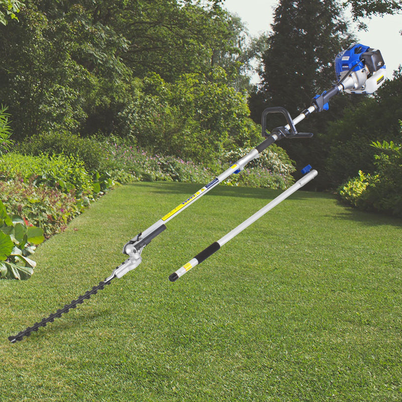 Hyundai Garden Strimmer Hyundai 52cc Long Reach Petrol Pole Hedge Trimmer/Pruner - HYPT5200X 5056275758813 HYPT5200X - Buy Direct from Spare and Square