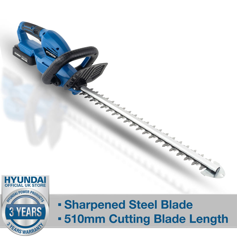 Hyundai Garden Strimmer Hyundai Cordless 20v Lithium-ion Battery Hedge Trimmer With Battery and Charger - HY2188 5059608234404 HY2188 - Buy Direct from Spare and Square